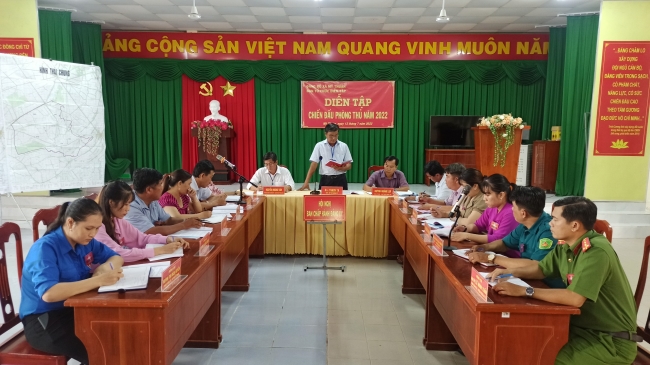 Mỹ Thuận tổ chức diễn tập Chiến đấu phòng thủ năm 2022