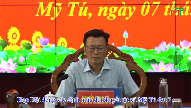 Họp Hội đồng xác định mức độ khuyết tật xã Mỹ Tú đợt 2 tại xã Mỹ Tú
