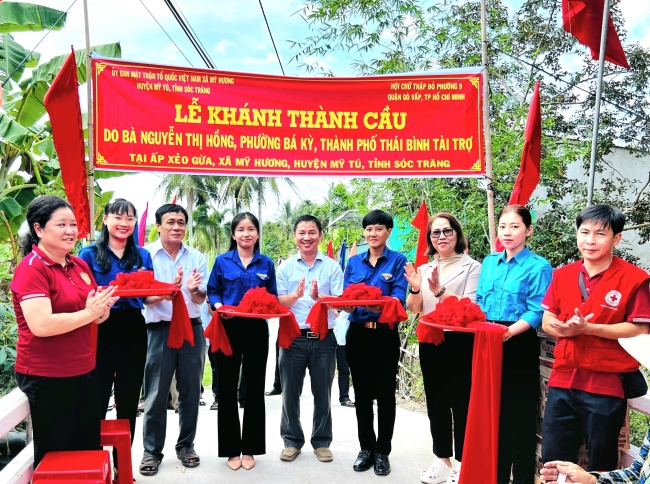 Xã Mỹ Hương tổ chức Khánh thành cầu tại ấp Xẻo Gừa