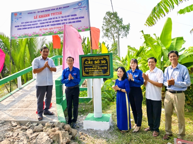 Khánh thành cầu giao thông nông thôn số 30 và 31 tại xã Mỹ Thuận