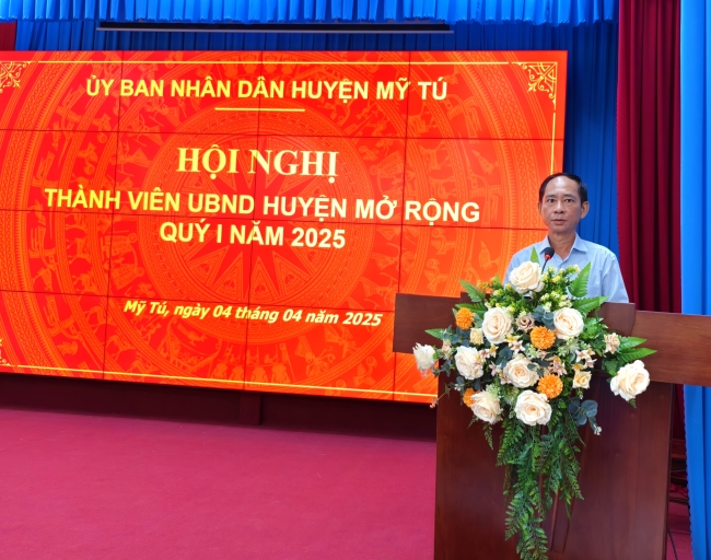 UBND huyện Mỹ Tú Họp thành viên mở rộng quý I năm 2025