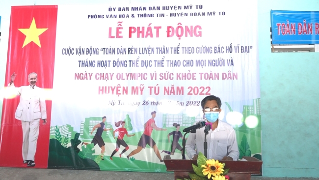 Lễ phát động Tháng hàng động thể dục thể thao cho mọi người và Ngày chạy Olympic vì sức khỏe toàn dân huyện Mỹ Tú năm 2022