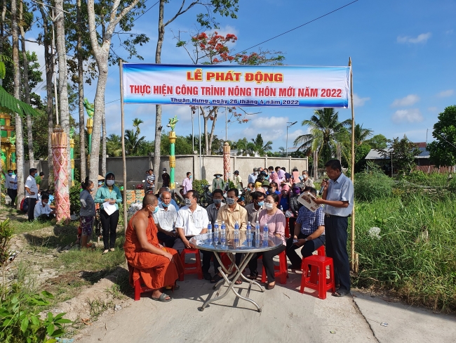 Xã Thuận Hưng tổ chức lễ phát động ra quân thực hiện công trình nông thôn mới năm 2022