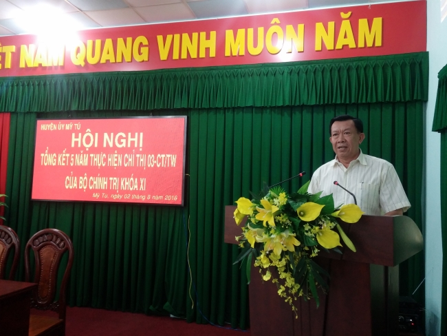 Hội nghị tổng kết 05 năm thực hiện Chỉ thị số 03-CT/TW của Bộ Chính trị khóa XI về “Tiếp tục đẩy mạnh việc học tập và làm theo tấm gương đạo đức Hồ Chí Minh”