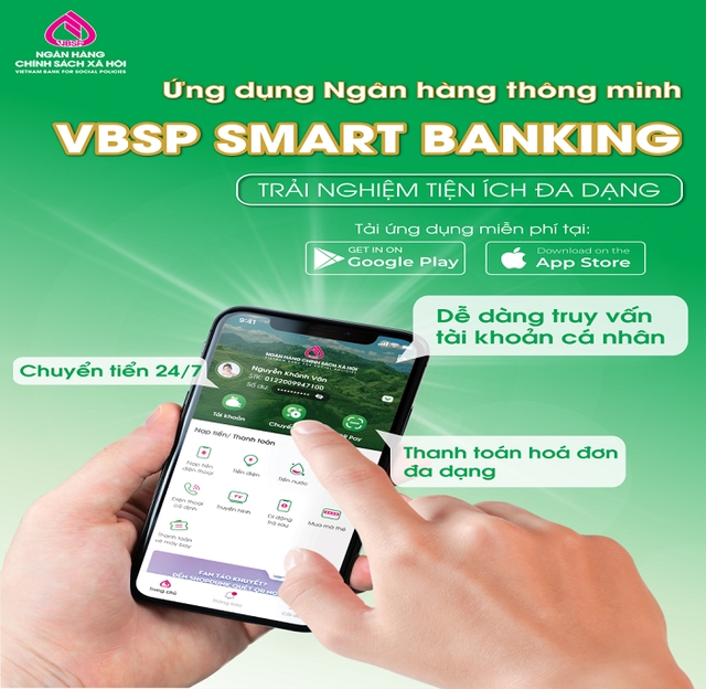 Ngân hàng Chính sách xã hội triển khai dịch vụ Mobile Banking